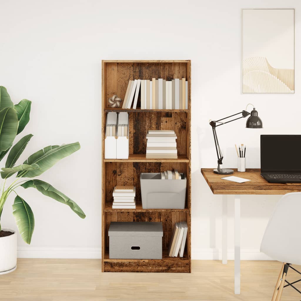 Libreria Legno Antico 60x24x143 cm in Legno Multistrato | homemem39