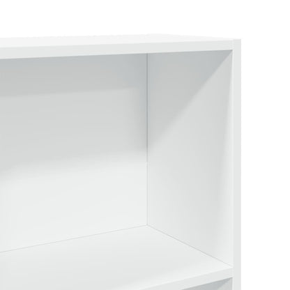 Libreria Bianca 60x24x176 cm in Legno Massello