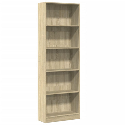 Libreria Rovere Sonoma 60x24x176 cm in Legno Multistrato | homemem39