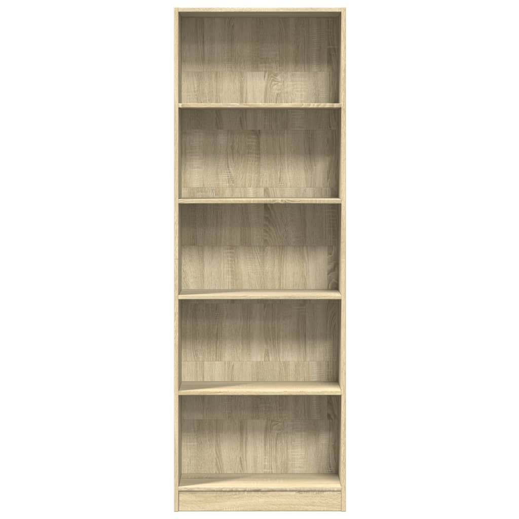 Libreria Rovere Sonoma 60x24x176 cm in Legno Multistrato | homemem39