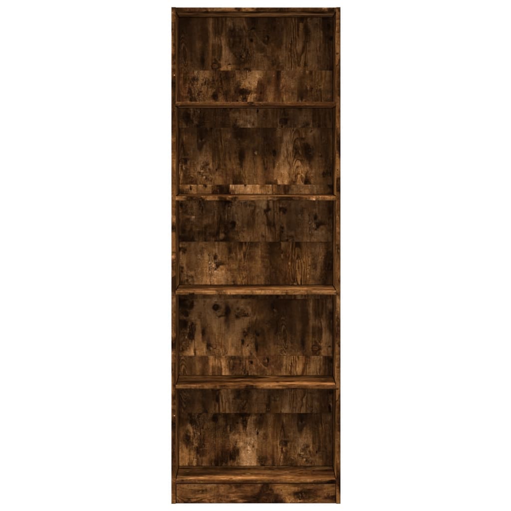 Libreria Rovere Fumo 60x24x176 cm in Legno Multistrato | homemem39