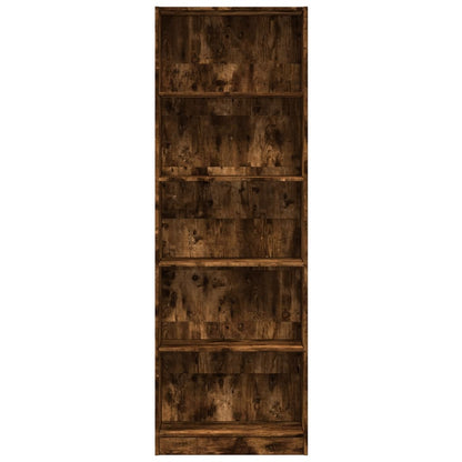 Libreria Rovere Fumo 60x24x176 cm in Legno Multistrato | homemem39