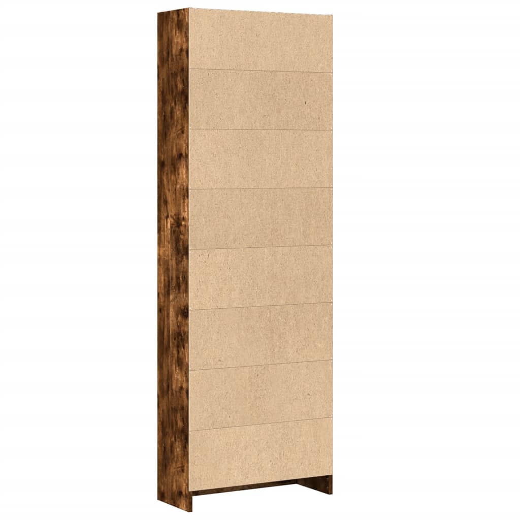 Libreria Rovere Fumo 60x24x176 cm in Legno Multistrato | homemem39
