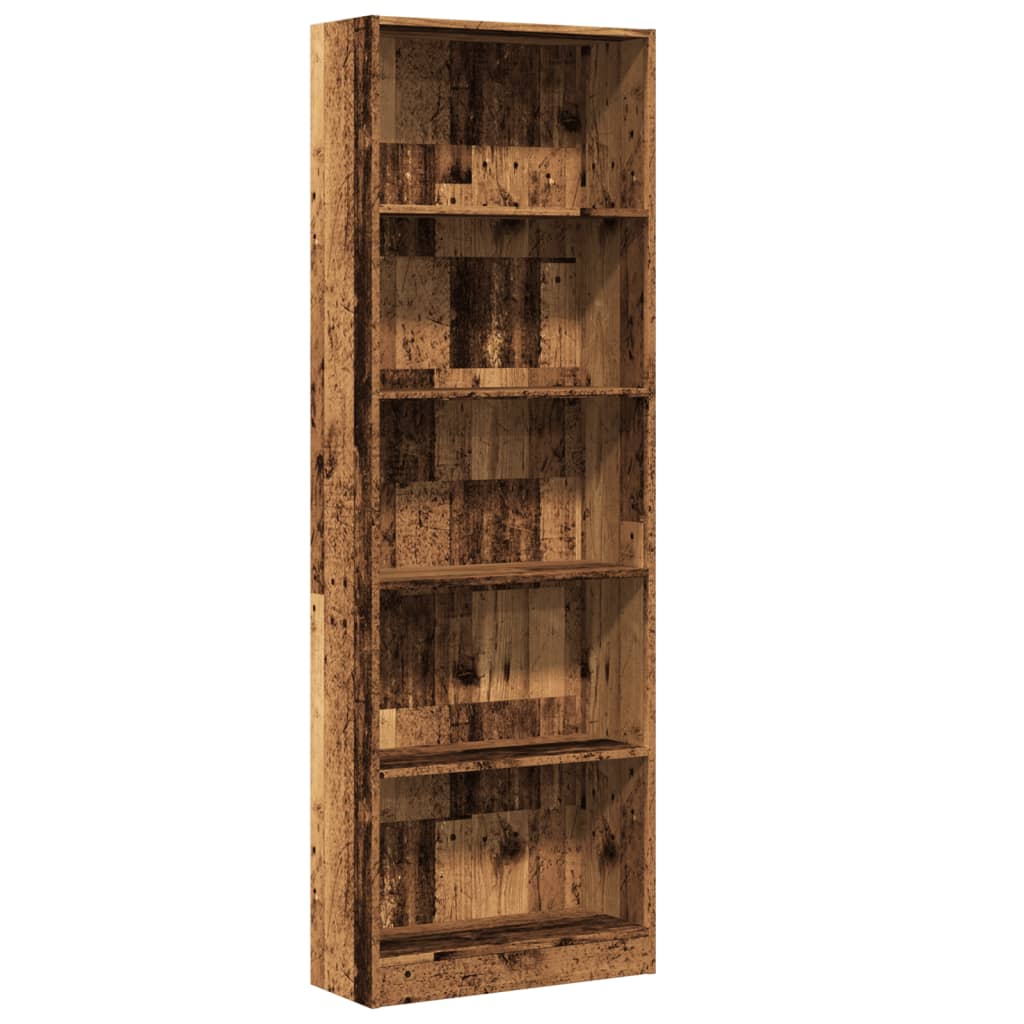Libreria Legno Antico 60x24x176 cm in Legno Multistrato | homemem39