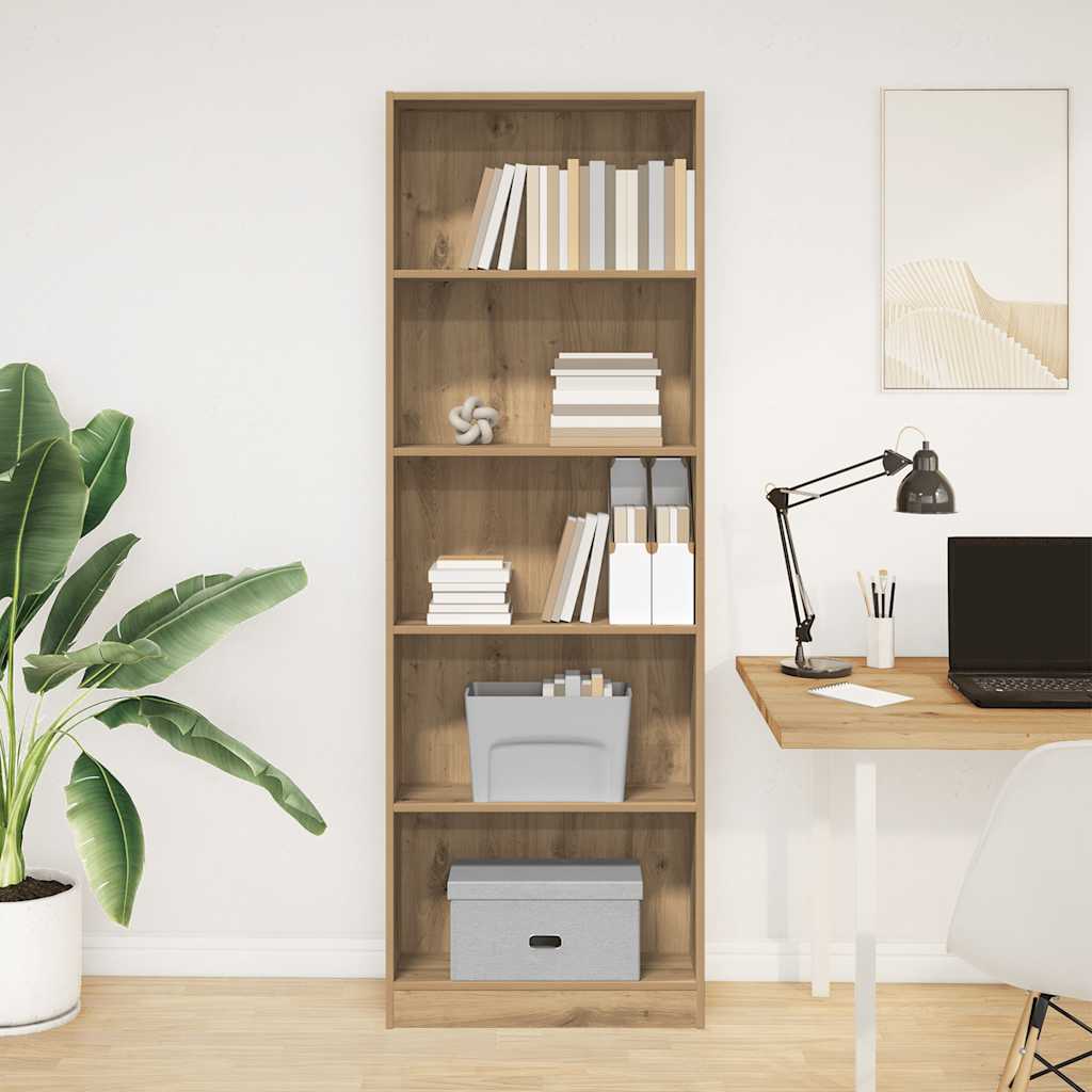 Libreria Artigianale Rovere 60x24x176 cm Legno ingegnerizzato | homemem39