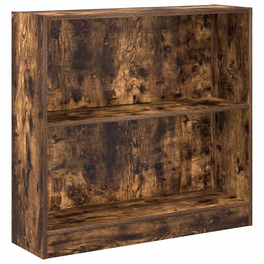 Libreria Rovere Fumo 80x24x76 cm in Legno Multistrato | homemem39