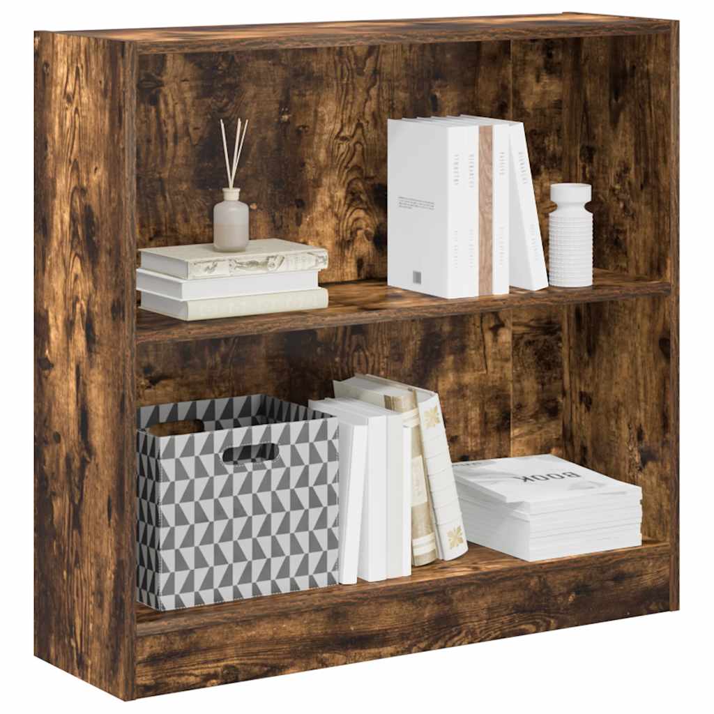 Libreria Rovere Fumo 80x24x76 cm in Legno Multistrato | homemem39