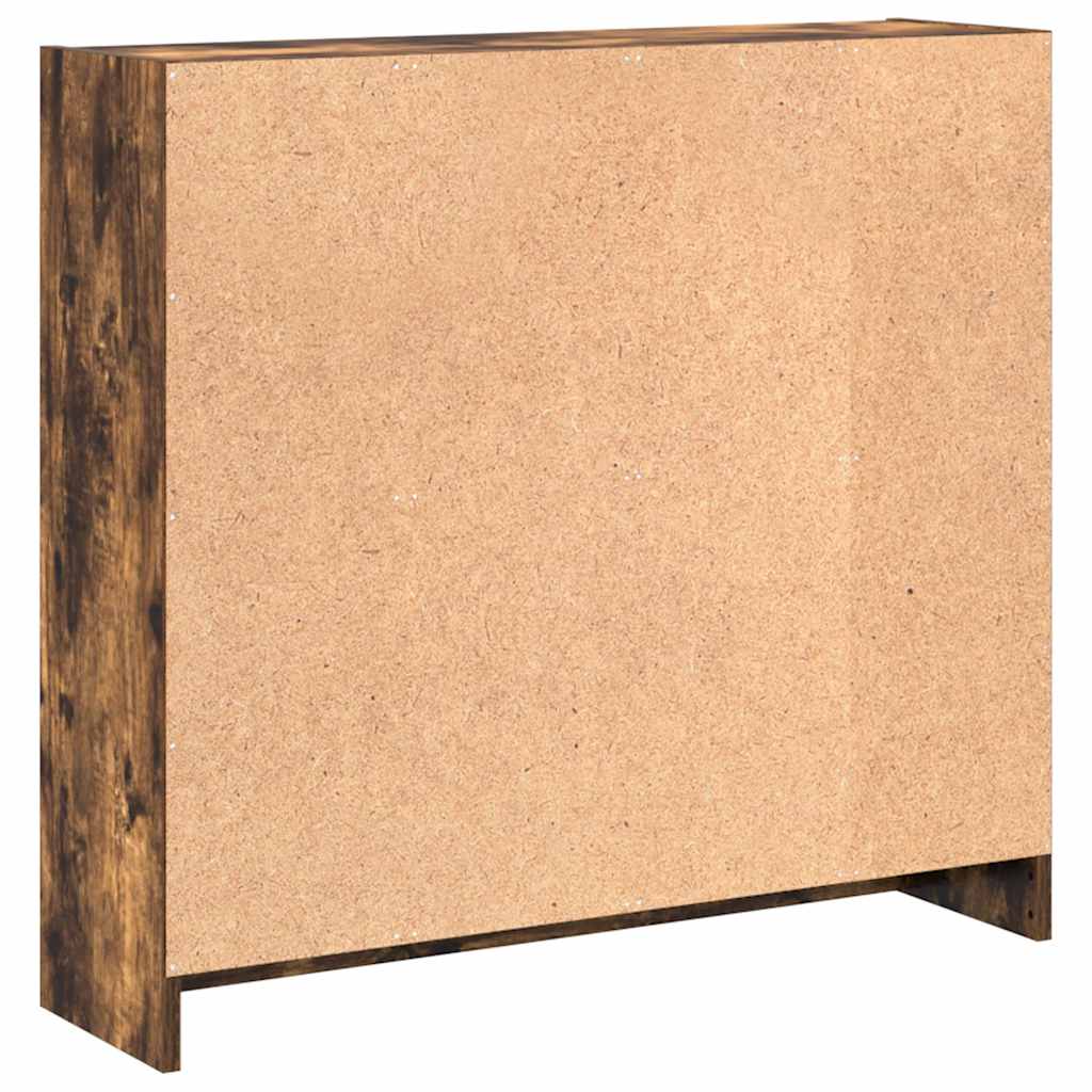 Libreria Rovere Fumo 80x24x76 cm in Legno Multistrato | homemem39