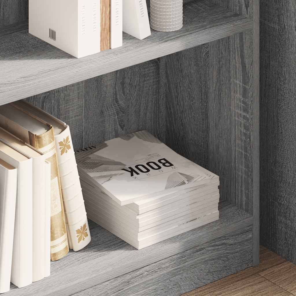 Libreria Grigio Sonoma 80x24x76 cm in Legno Multistrato | homemem39