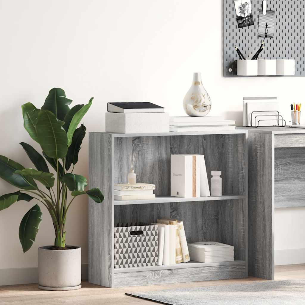 Libreria Grigio Sonoma 80x24x76 cm in Legno Multistrato | homemem39