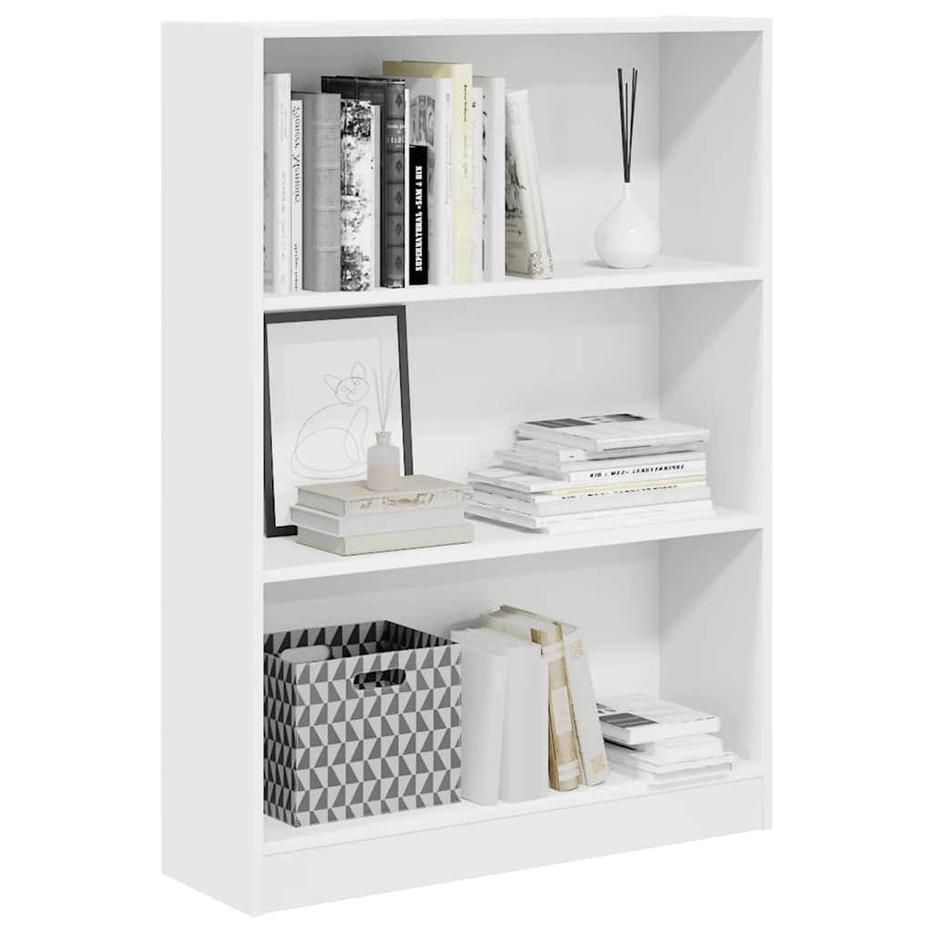 Libreria Bianca 80x24x109 cm in Legno Multistrato | homemem39