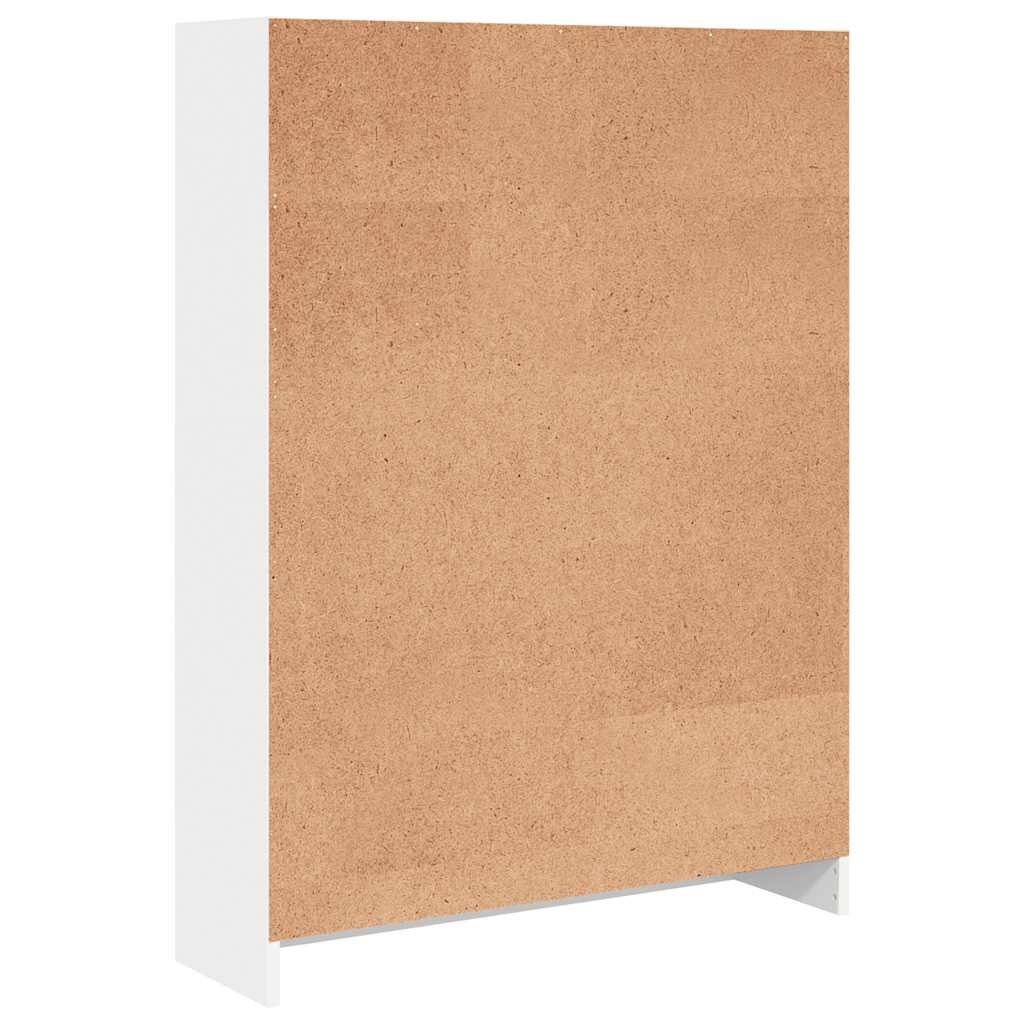 Libreria Bianca 80x24x109 cm in Legno Multistrato | homemem39