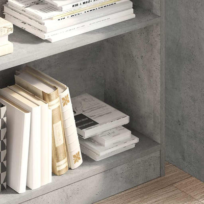 Libreria Grigio Cemento 80x24x109 cm in Legno Multistrato | homemem39