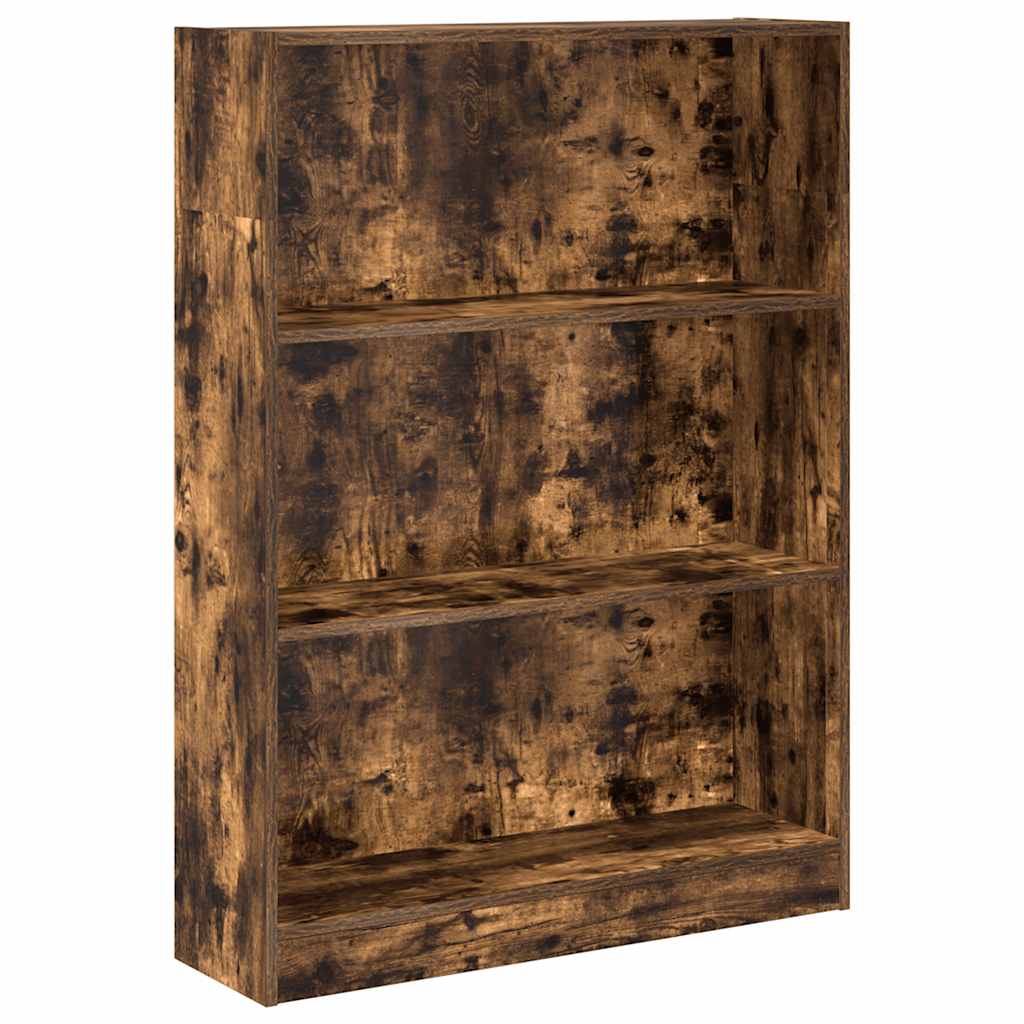 Libreria Rovere Fumo 80x24x109 cm in Legno Multistrato | homemem39