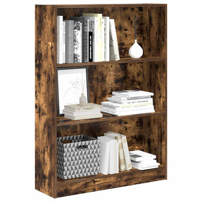 Libreria Rovere Fumo 80x24x109 cm in Legno Multistrato | homemem39