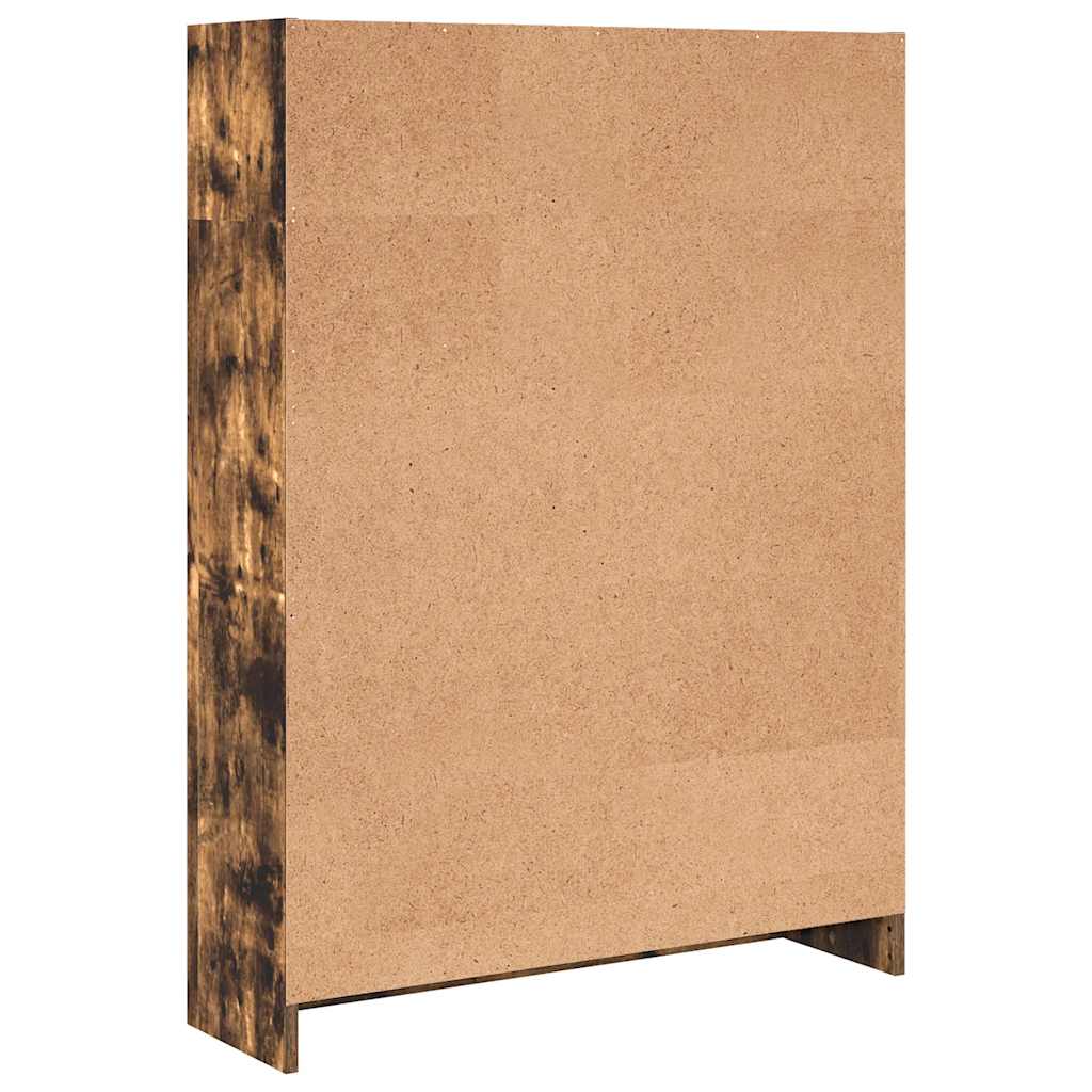 Libreria Rovere Fumo 80x24x109 cm in Legno Multistrato | homemem39