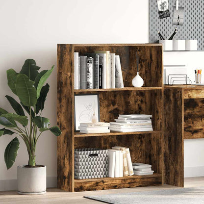 Libreria Rovere Fumo 80x24x109 cm in Legno Multistrato | homemem39