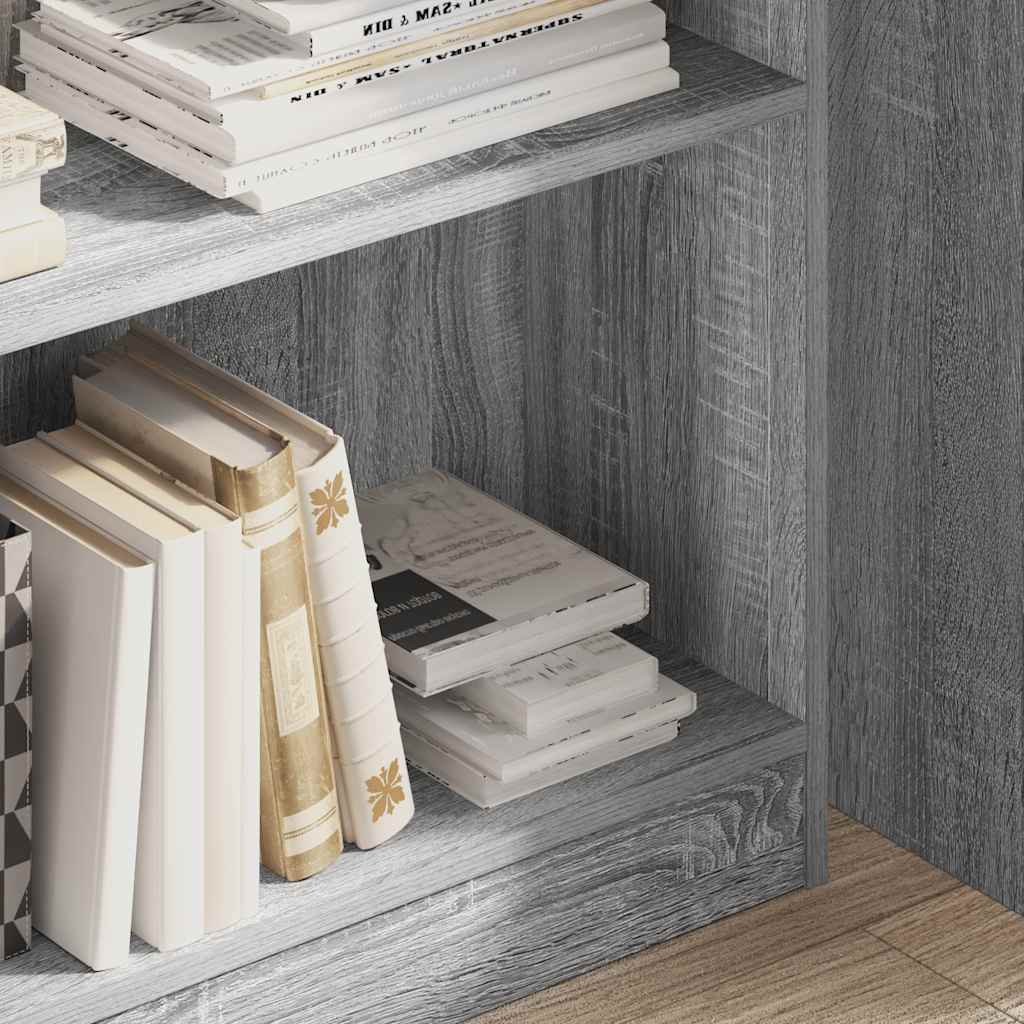 Libreria Grigio Sonoma 80x24x109 cm in Legno Multistrato | homemem39