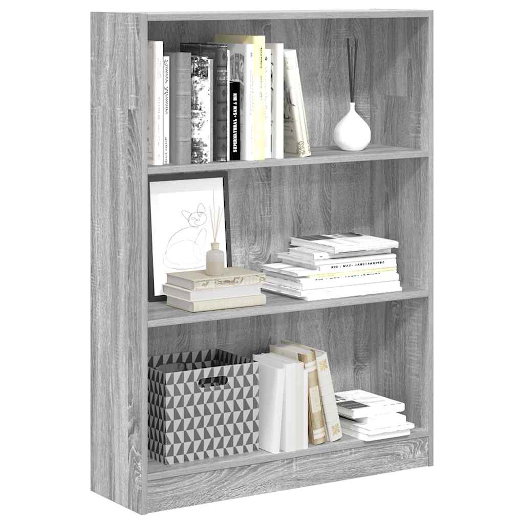 Libreria Grigio Sonoma 80x24x109 cm in Legno Multistrato | homemem39