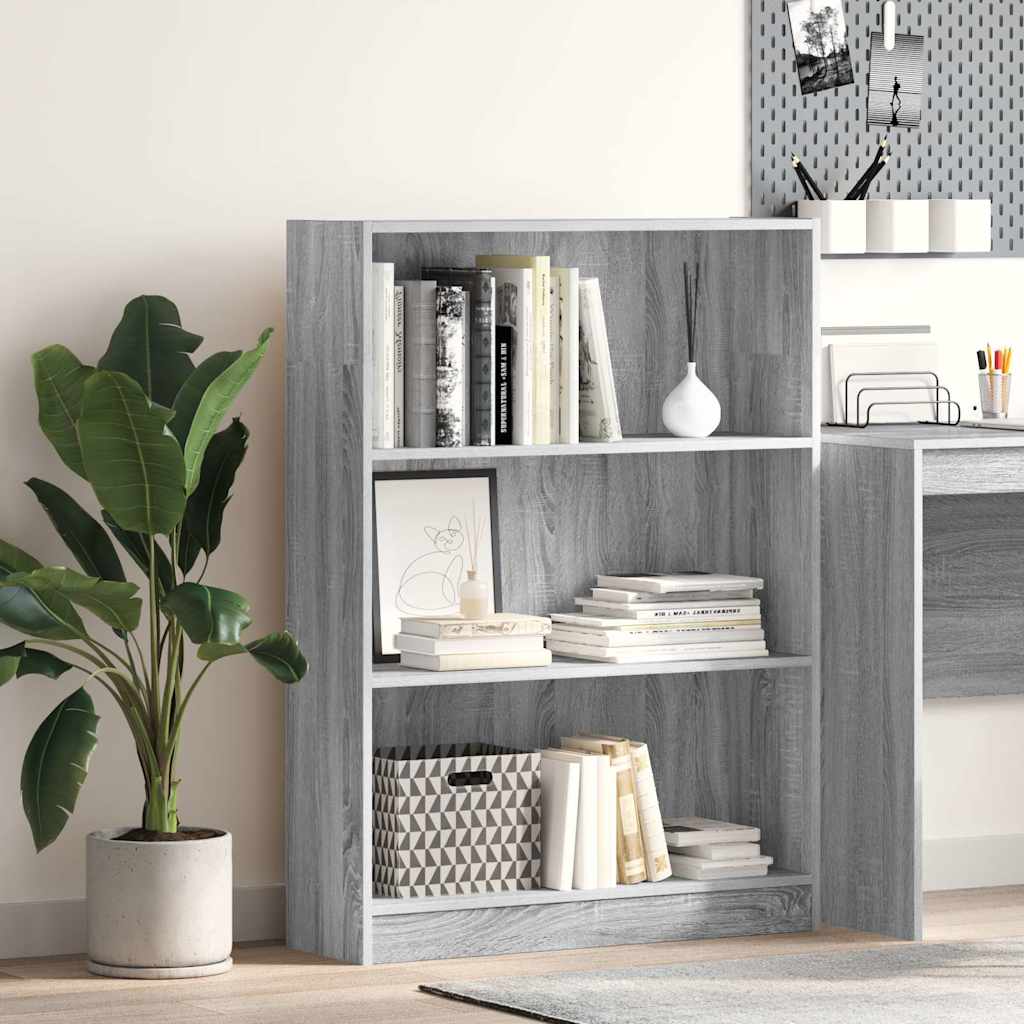 Libreria Grigio Sonoma 80x24x109 cm in Legno Multistrato | homemem39