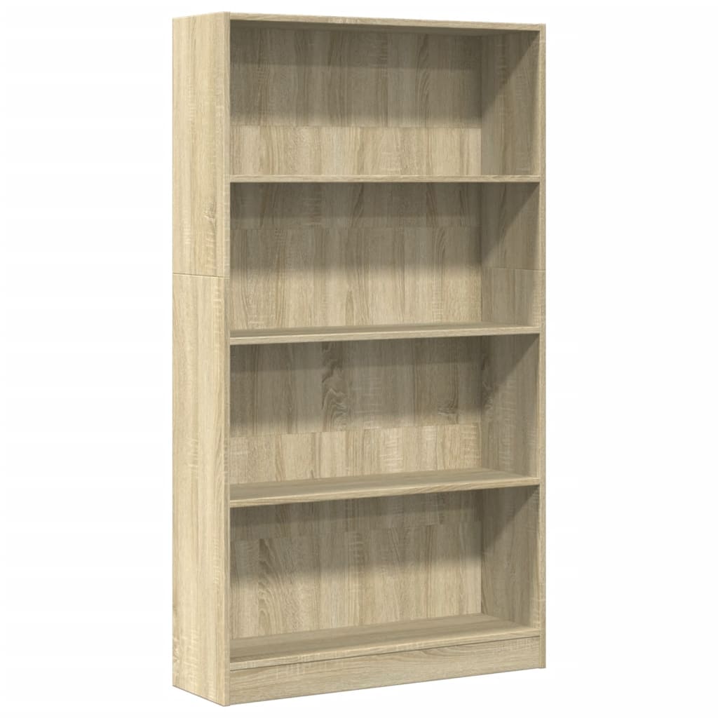 Libreria Rovere Sonoma 80x24x143 cm in Legno Multistrato | homemem39