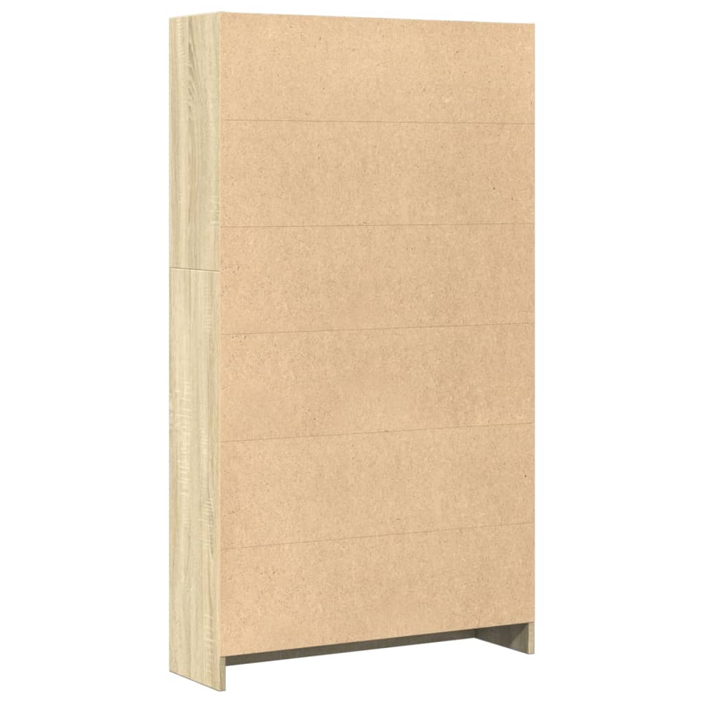 Libreria Rovere Sonoma 80x24x143 cm in Legno Multistrato | homemem39