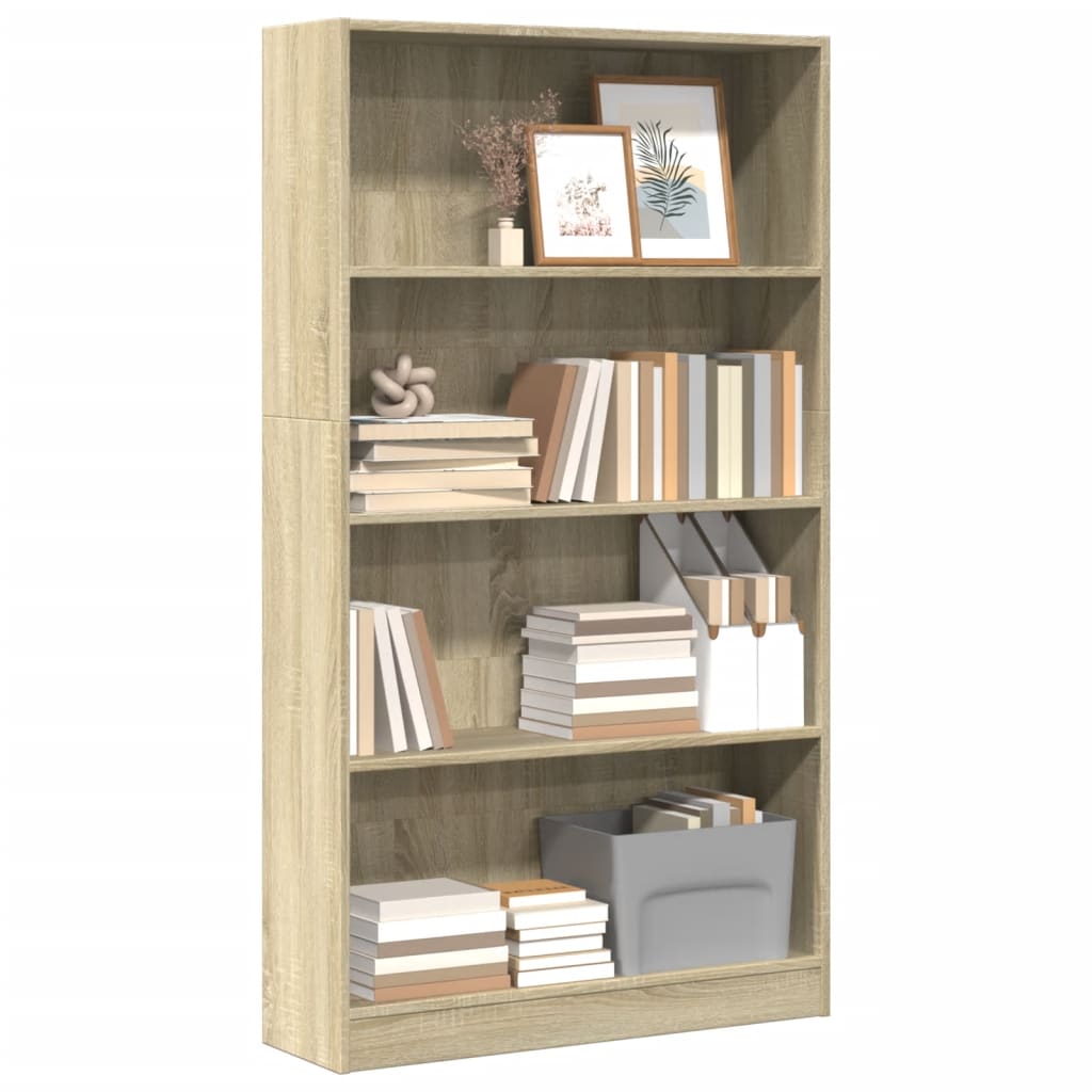 Libreria Rovere Sonoma 80x24x143 cm in Legno Multistrato | homemem39