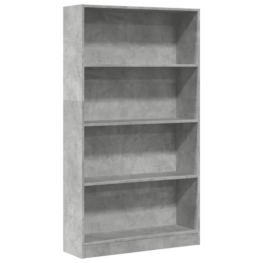 Libreria Grigio Cemento 80x24x143 cm in Legno Multistrato | homemem39