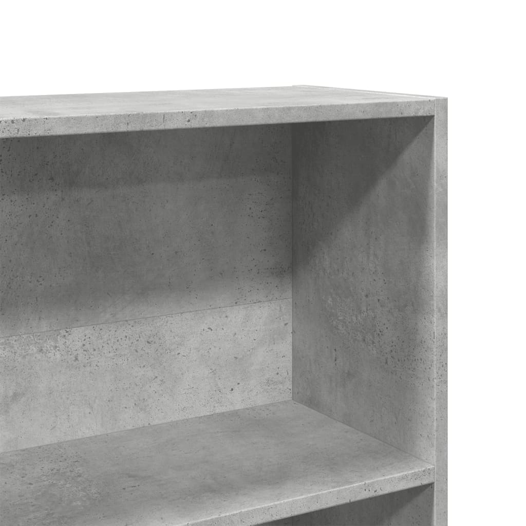 Libreria Grigio Cemento 80x24x143 cm in Legno Multistrato | homemem39