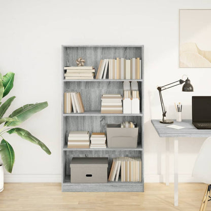Libreria Grigio Sonoma 80x24x143 cm in Legno Multistrato | homemem39