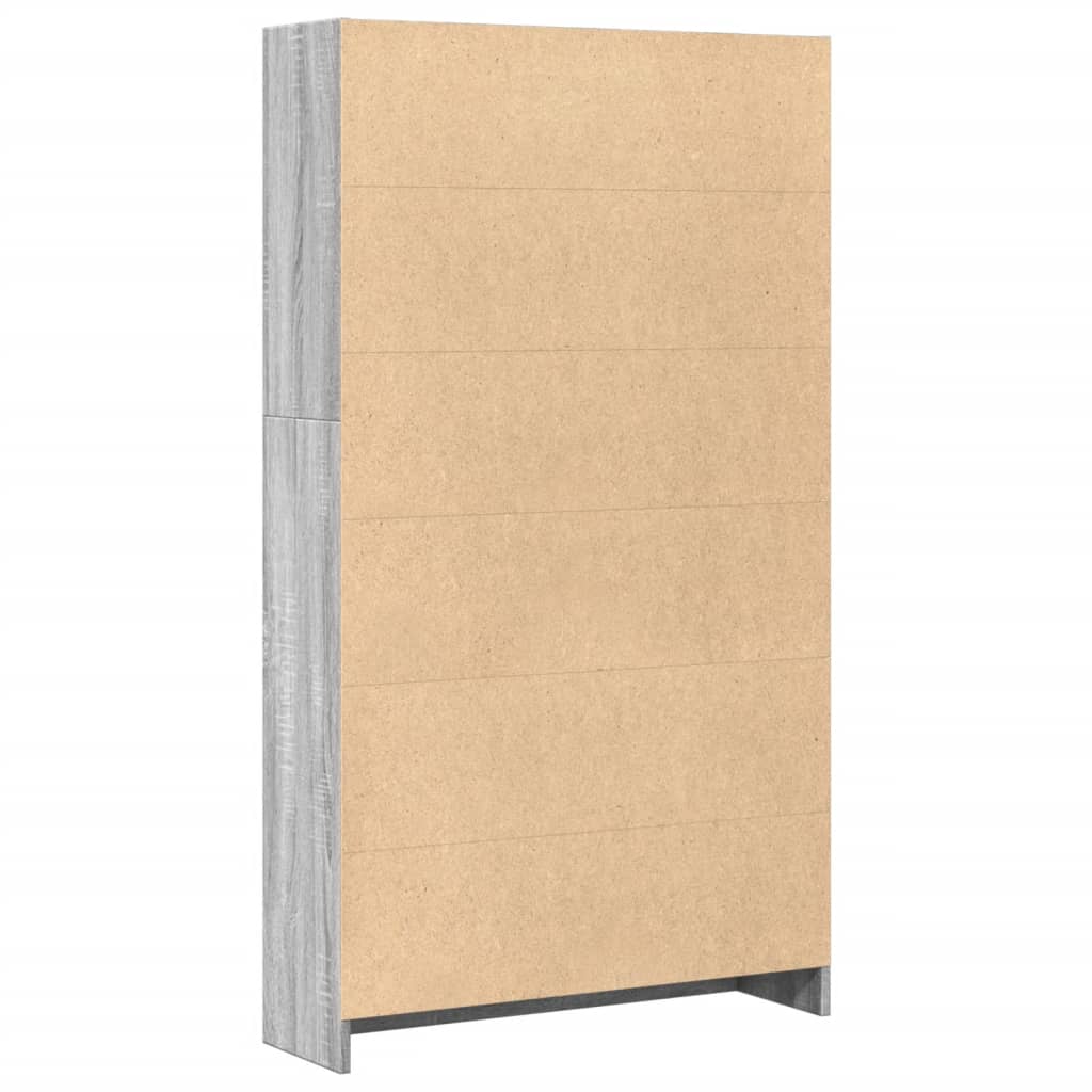 Libreria Grigio Sonoma 80x24x143 cm in Legno Multistrato | homemem39
