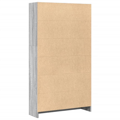Libreria Grigio Sonoma 80x24x143 cm in Legno Multistrato | homemem39