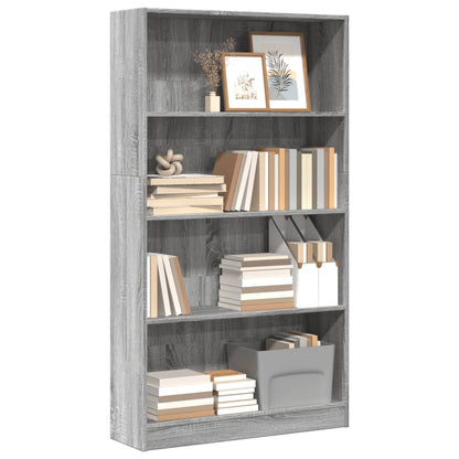 Libreria Grigio Sonoma 80x24x143 cm in Legno Multistrato | homemem39