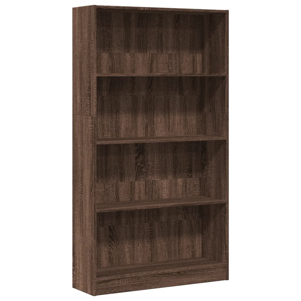 Libreria Rovere Marrone 80x24x143 cm in Legno Multistrato | homemem39