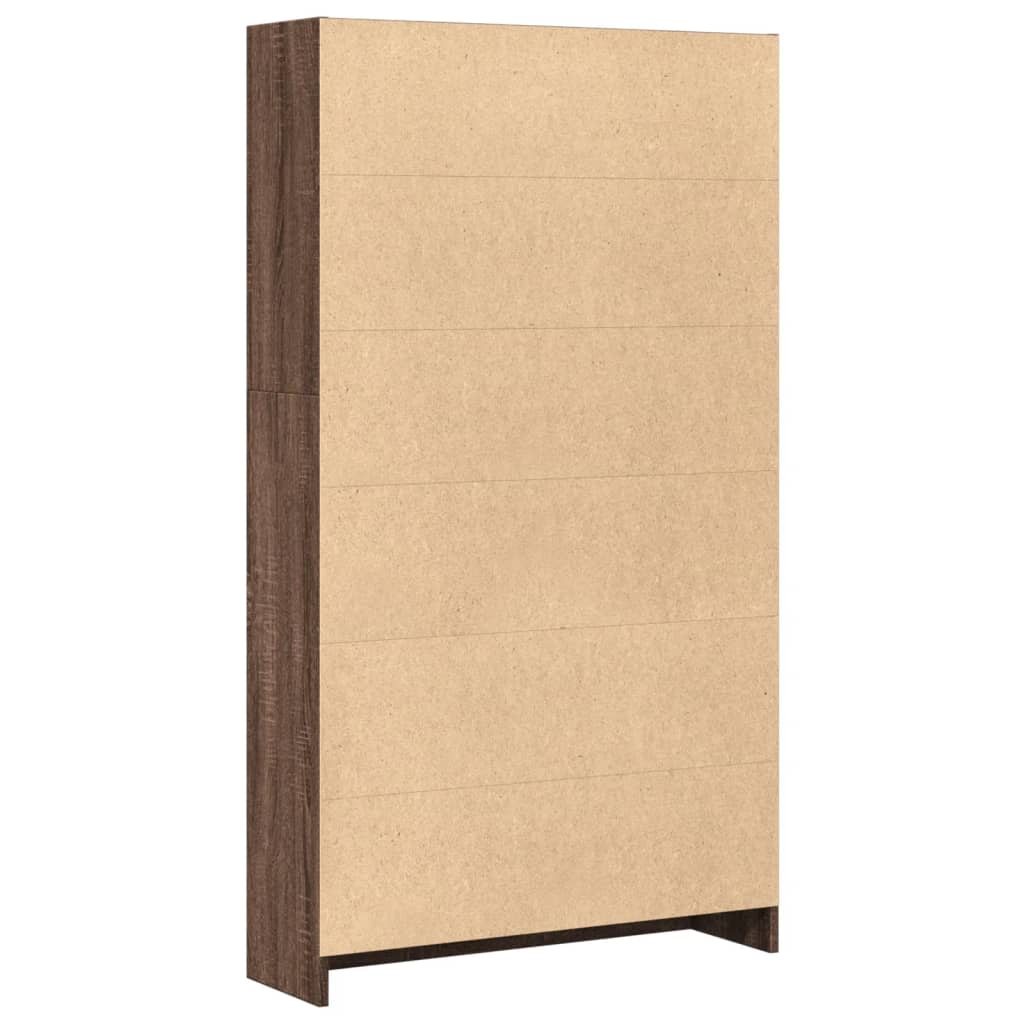 Libreria Rovere Marrone 80x24x143 cm in Legno Multistrato | homemem39
