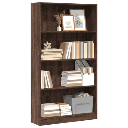 Libreria Rovere Marrone 80x24x143 cm in Legno Multistrato | homemem39