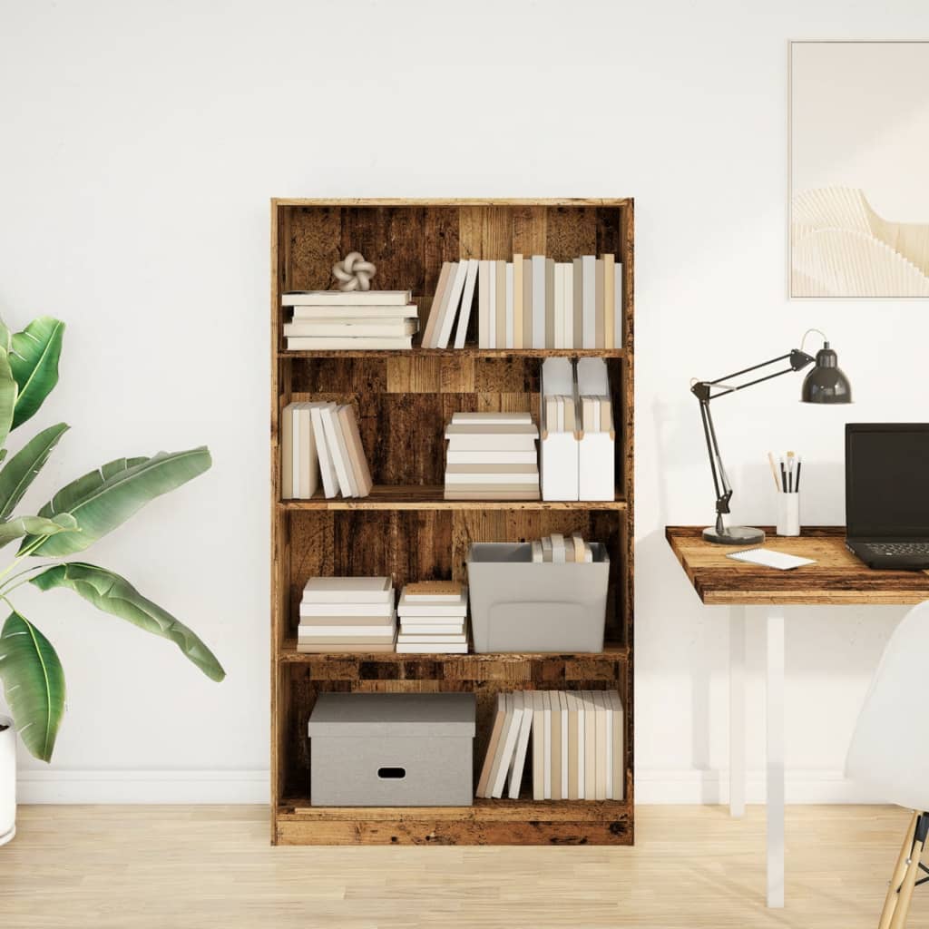 Libreria Legno Antico 80x24x143 cm in Legno Multistrato | homemem39