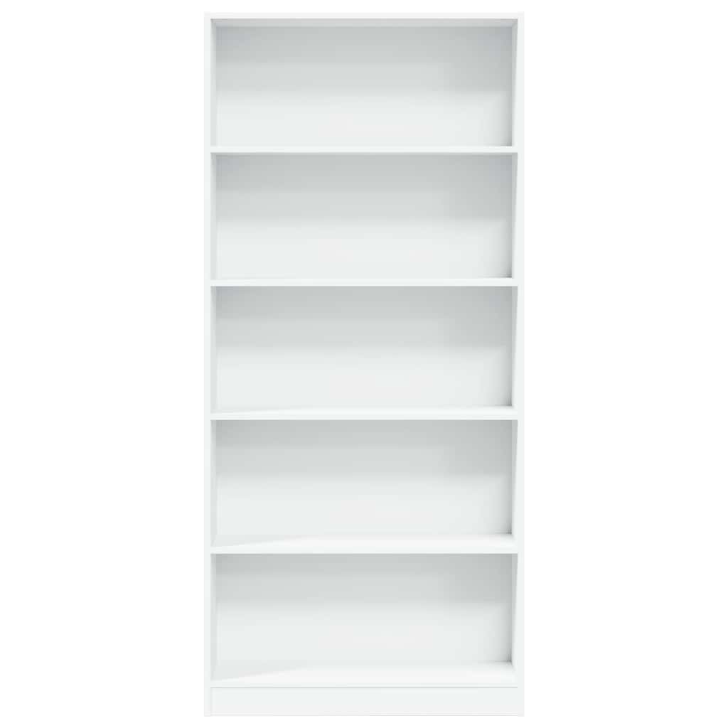 Libreria Bianca 80x24x176 cm in Legno Multistrato | homemem39