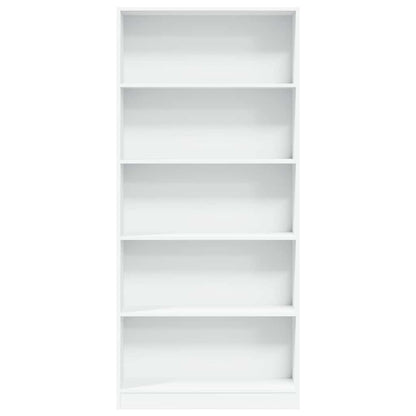 Libreria Bianca 80x24x176 cm in Legno Multistrato | homemem39