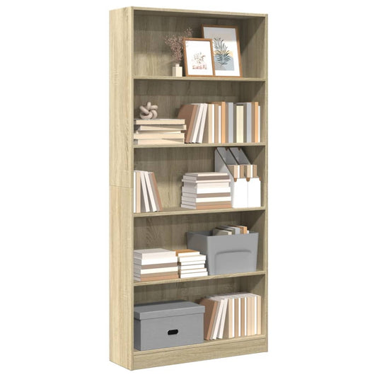 Libreria Rovere Sonoma 80x24x176 cm Legno ingegnerizzato