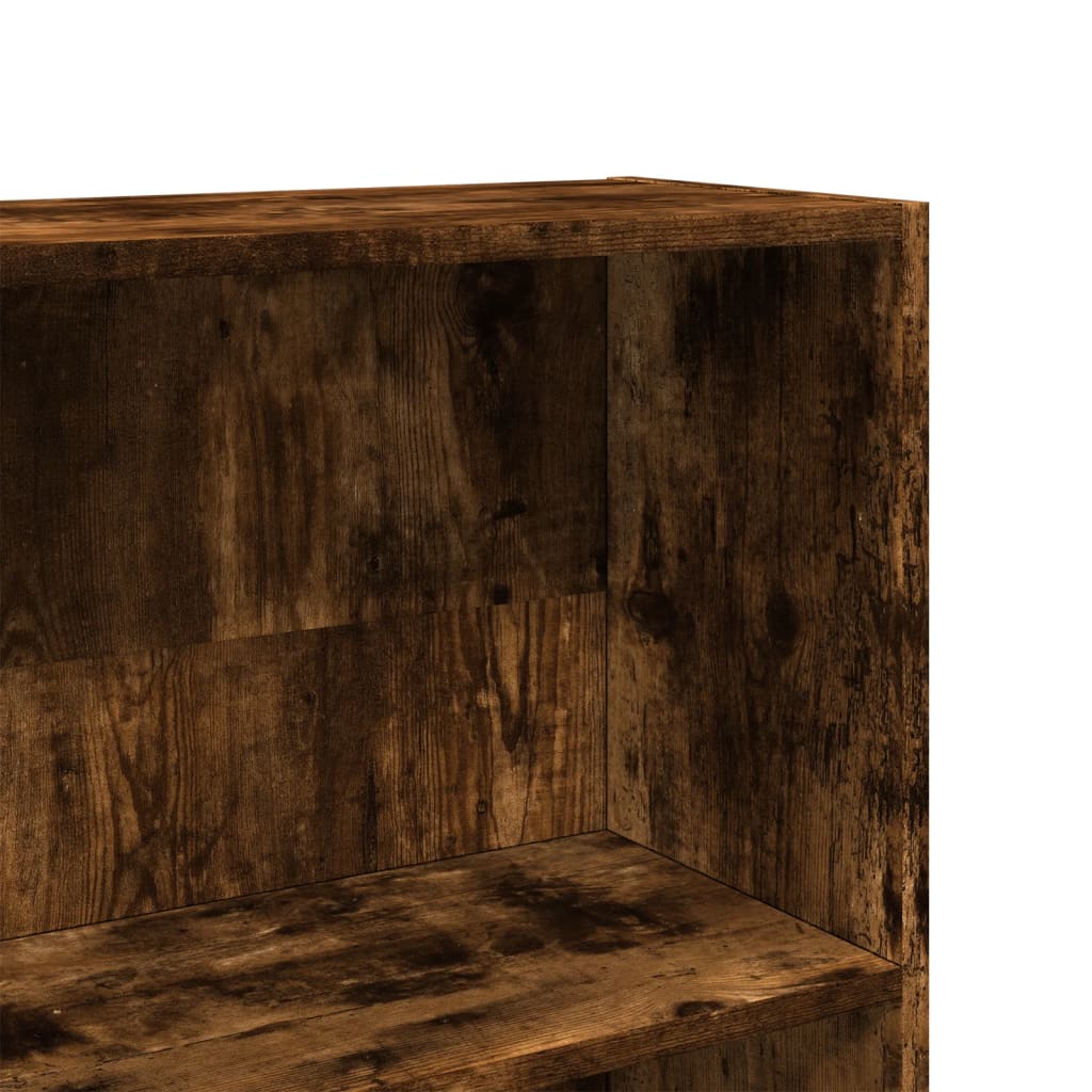 Libreria Rovere Fumo 80x24x176 cm in Legno Multistrato | homemem39