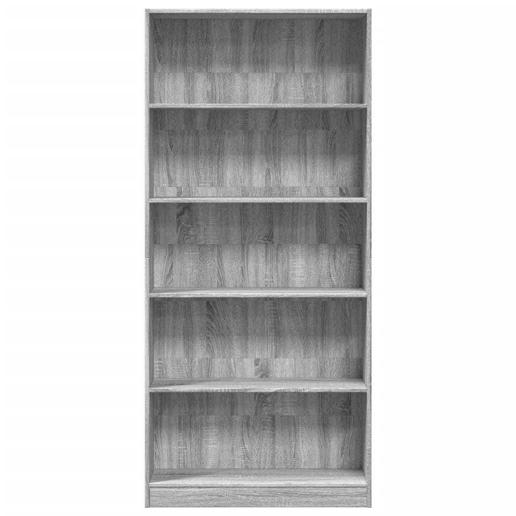 Libreria Grigio Sonoma 80x24x176 cm in Legno Multistrato | homemem39
