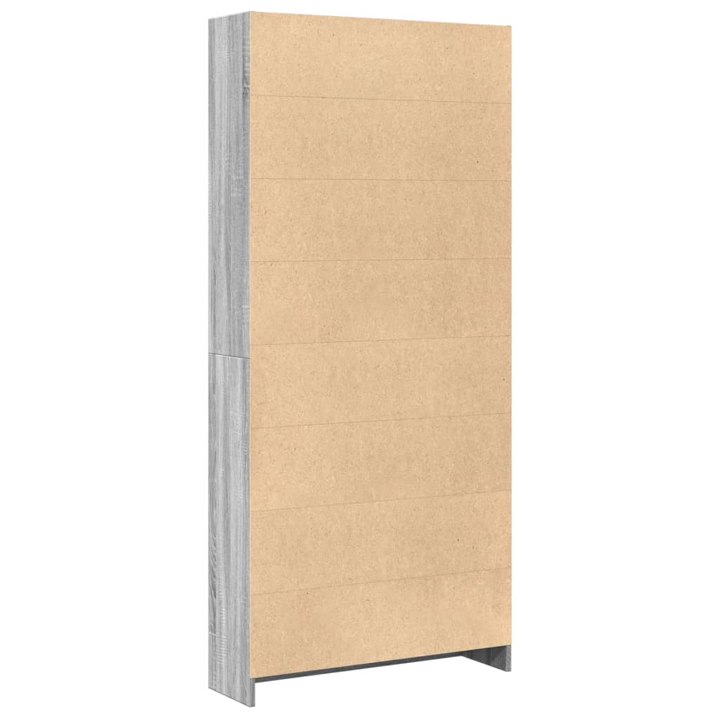 Libreria Grigio Sonoma 80x24x176 cm in Legno Multistrato | homemem39