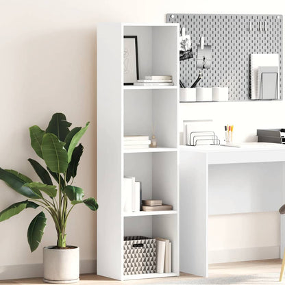 Libreria Bianca 40x30x152 cm in Legno Multistrato | homemem39