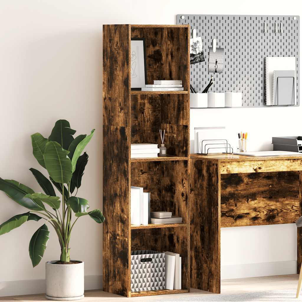 Libreria Rovere Fumo 40x30x152 cm in Legno Multistrato | homemem39