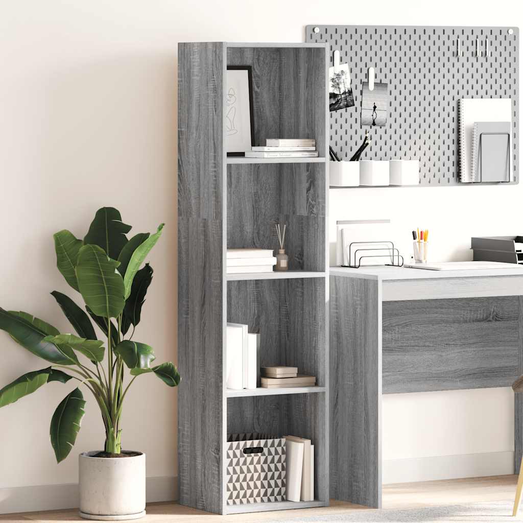 Libreria Grigio Sonoma 40x30x152 cm in Legno Multistrato | homemem39