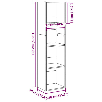 Libreria Legno Antico 40x30x152 cm in Legno Multistrato | homemem39