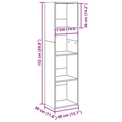 Libreria Rovere Artigianale 40x30x152 cm in Legno Multistrato | homemem39