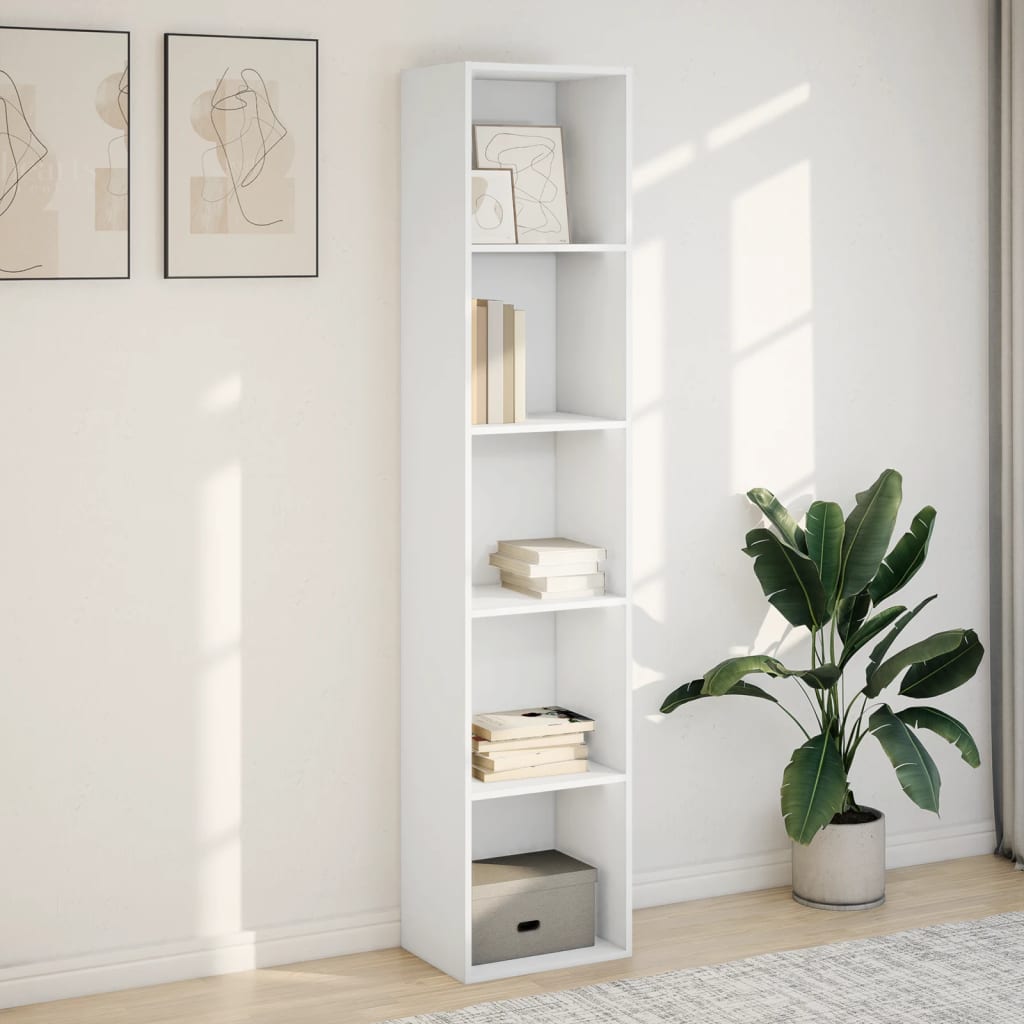 Libreria Bianca 40x30x189 cm in Legno Multistrato | homemem39