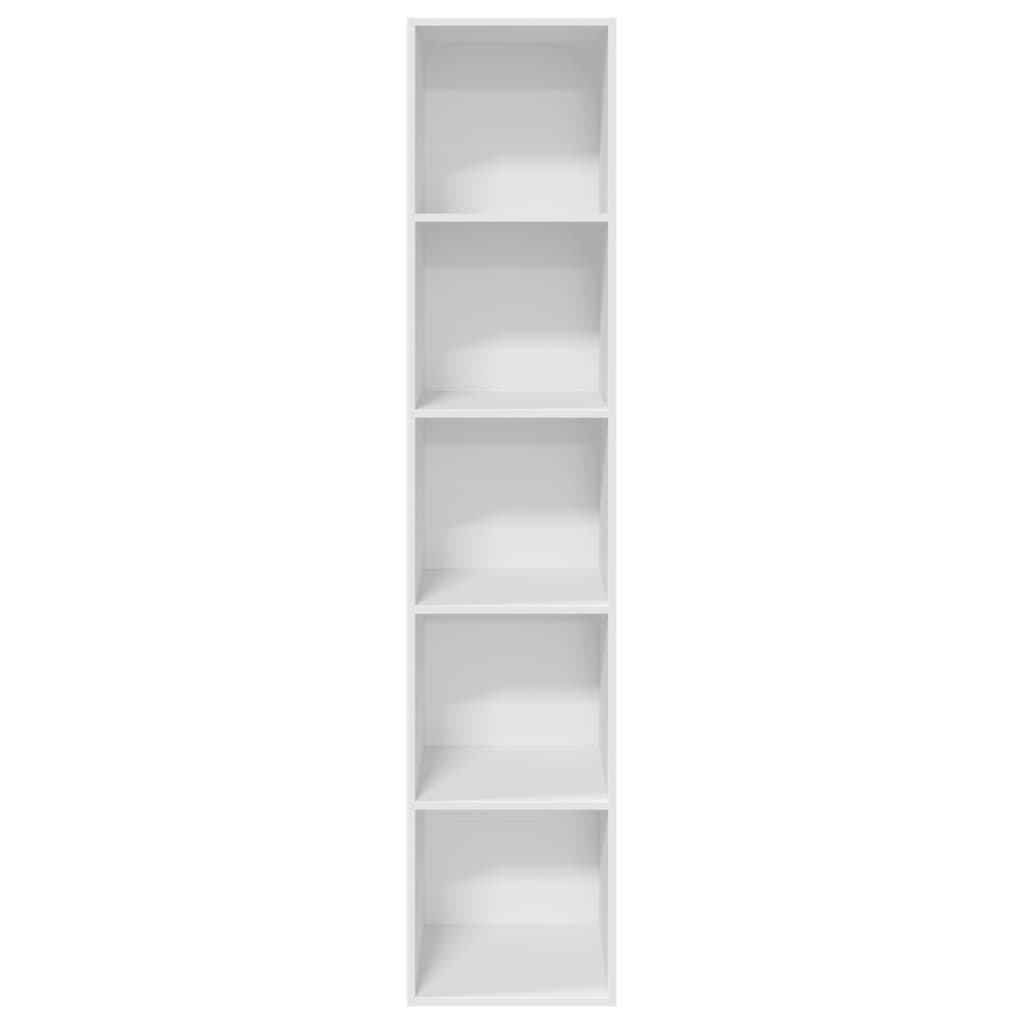 Libreria Bianca 40x30x189 cm in Legno Multistrato | homemem39